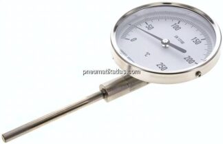 Bimetallthermometer, senkrecht D100/0 bis +250°C/100mm