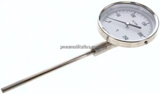 Bimetallthermometer, senkrecht D100/0 bis +250°C/160mm
