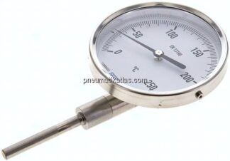 Bimetallthermometer, senkrecht D100/0 bis +250°C/63mm
