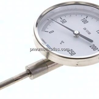 Bimetallthermometer, senkrecht D100/0 bis +250°C/63mm