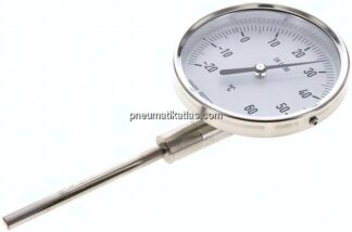 Bimetallthermometer, senkrecht D100/0 bis +80°C/160mm