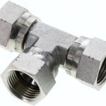 T-Verschraubung,UN 1-1/16"-12 (JIC), Stahl verzinkt
