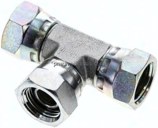 T-Verschraubung,60°Konus G 1/2" (IG), Stahl verzinkt