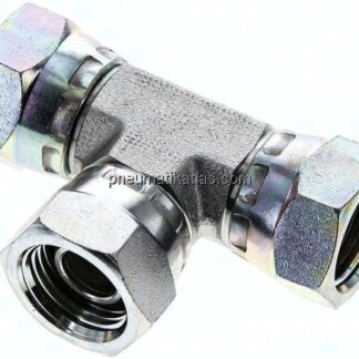 T-Verschraubung,60°Konus G 1/2" (IG), Stahl verzinkt