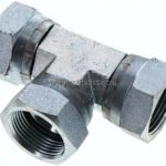 T-Verschraubung,UN 1-5/16"-12 (JIC), Stahl verzinkt
