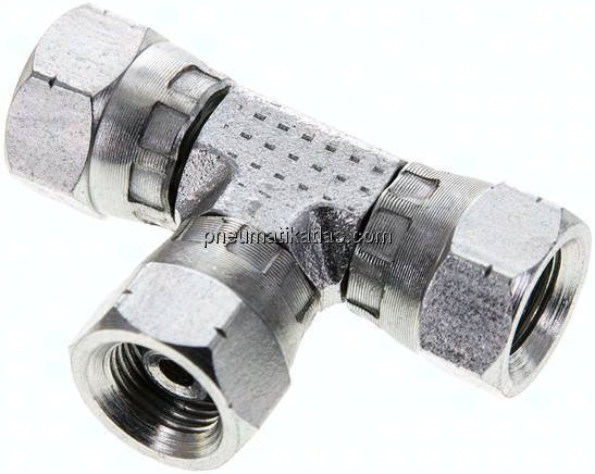 T-Verschraubung,60°Konus G 1/8" (IG), Stahl verzinkt