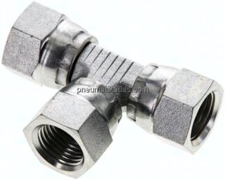 T-Verschraubung,UNF 1/2"-20 (JIC), Stahl verzinkt