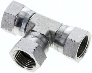 T-Verschraubung,UNF 7/8"-14 (JIC), Stahl verzinkt