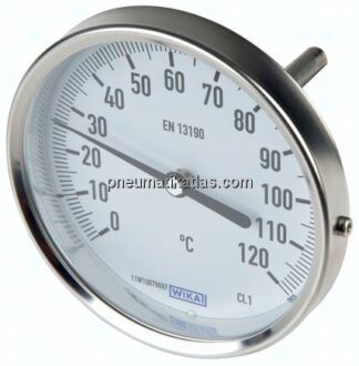 Bimetallthermometer, waagerecht D160/0 bis +400°C/100mm
