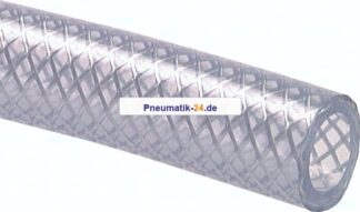 PVC-Gewebeschlauch 4x10mm, transparent, Meterware (von 50 mtr.-Rolle)