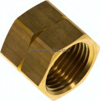 Überwurfmutter Messing, G 1/2" LH, 6 / 9 / 13 mm