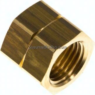 Überwurfmutter Messing, G 1/4" LH, 4 / 6 mm