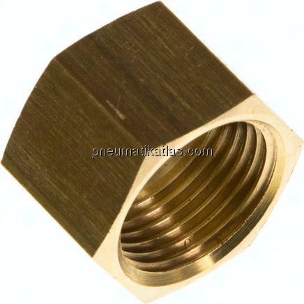 Überwurfmutter Messing, G 3/8", 4 / 6 / 9 mm