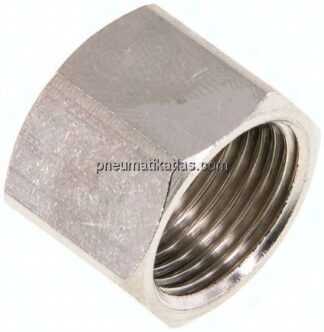 Überwurfmutter Messing vernickelt, G 3/8", 4 / 6 / 9 mm