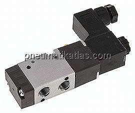 3/2-Wege Magnetventil, G 1/8", Federrückstellung (NC), 12 V DC