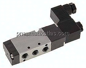 5/2-Wege Magnetventil, G 1/8", Federrückstellung, 230 V AC