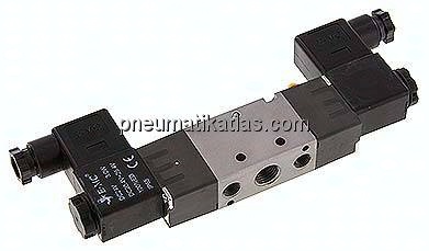 5/2-Wege Magnetventil, G 1/4", Impulsventil, 12 V DC