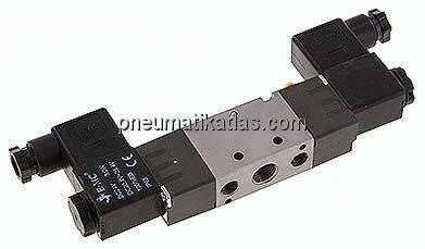 5/2-Wege Magnetventil, G 1/4", Impulsventil, 24 V AC
