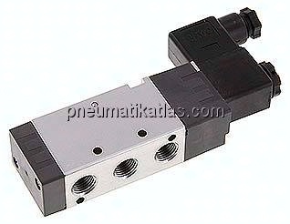 5/2-Wege Magnetventil, G 1/4", Federrückstellung, 24 V AC