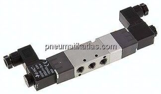 5/3-Wege Magnetventil, G 1/8", Mittelstellung belüftet, 24 V AC