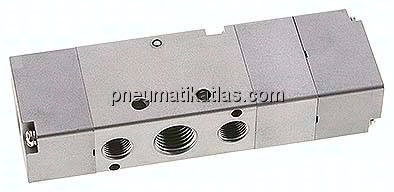5/3-Wege Pneumatikventil, G 1/4", Mittelstellung geschlossen