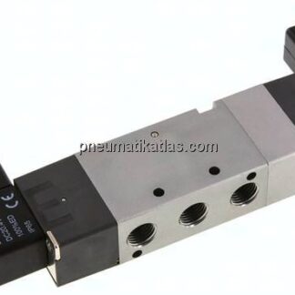 5/3-Wege Magnetventil, G 1/4", Mittelstellung belüftet, 24 V DC