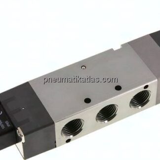 5/3-Wege Magnetventil, G 1/2", Mittelstellung geschlossen, 230 V AC