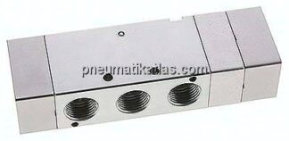 5/3-Wege Pneumatikventil, G 1/2", Mittelstellung geschlossen