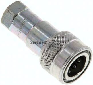 Hydraulikkupplung ISO 7241-1B, Muffe, NPT 1/4"(IG), Stahl