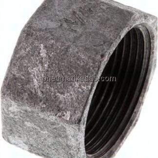 Verschlusskappe Rp 1-1/4", Temperguss verzinkt