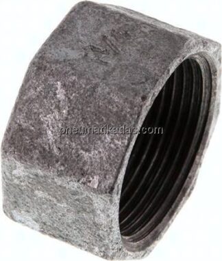 Verschlusskappe Rp 1-1/4", Temperguss verzinkt