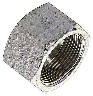 Verschlusskappe UN 1-5/8"-12 (JIC), Stahl verzinkt