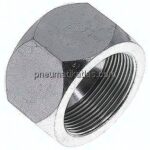 Verschlusskappe UN 1-7/8"-12 (JIC), Stahl verzinkt