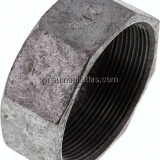 Verschlusskappe Rp 2-1/2", Temperguss verzinkt