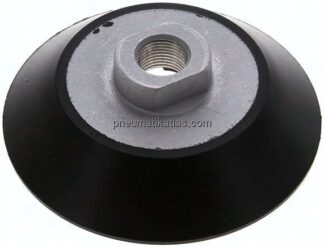 Flachsauger, Ø 100x9mm, G 3/8", NBR (50A), schwarz