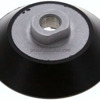 Flachsauger, Ø 100x9mm, G 3/8", NBR (50A), schwarz