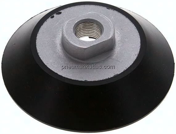 Flachsauger, Ø 100x9mm, G 3/8", NBR (50A), schwarz