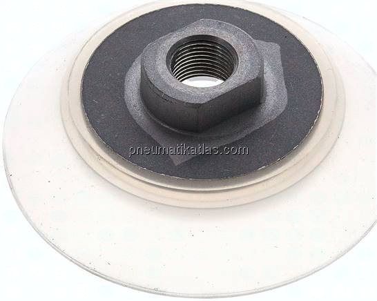 Flachsauger, Ø 100x9mm, G 3/8", Silikon (50A), transparent