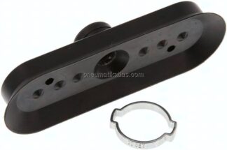 Ovalsauger, 100 x 35mm, Hub 3mm, NBR (60A), schwarz