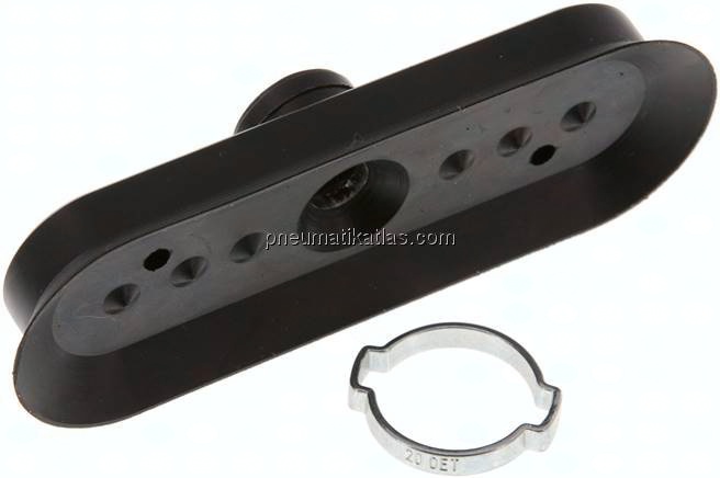 Ovalsauger, 100 x 35mm, Hub 3mm, NBR (60A), schwarz