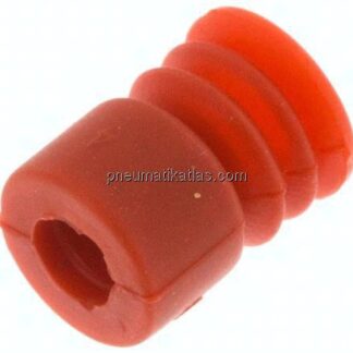 Balgsauger, 2,5-fach, Ø 10x4mm, Silikon (65A), rot