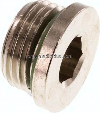 Verschlussstopfen Innenskt. G 1/2", Messing vernickelt