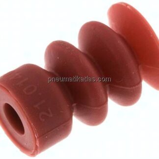 Balgsauger, 2,5-fach, Ø 14x10mm, Silikon (65A), rot