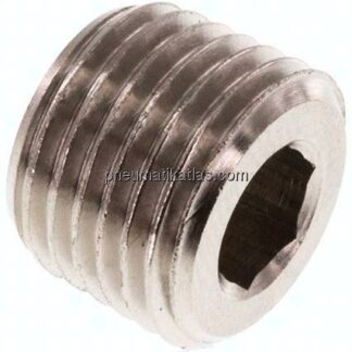 Verschlussstopfen Innenskt. R 1/4", Messing vernickelt