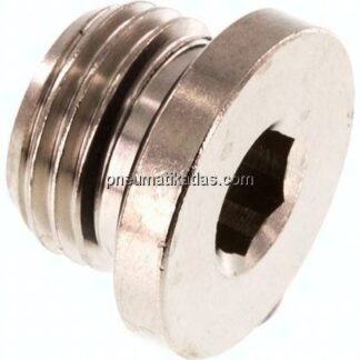 Verschlussstopsfen Innenskt. G 1/4", Messing vernickelt