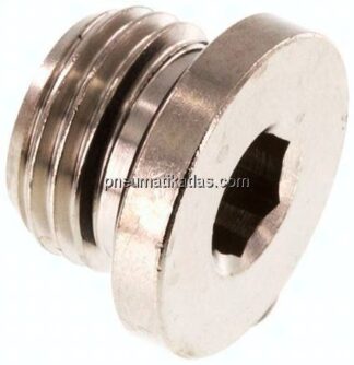 Verschlussstopsfen Innenskt. G 1/4", Messing vernickelt