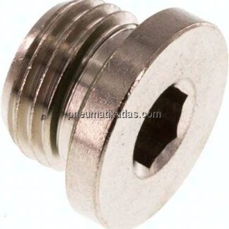 Verschlussstopfen Innenskt. G 1/4", Messing vernickelt