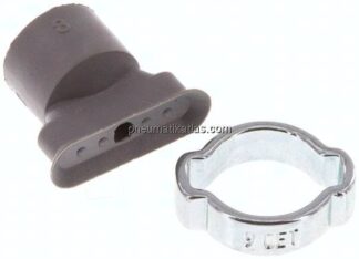 Ovalsauger, 15 x 5mm, Hub 1mm, NBR (60A), grau