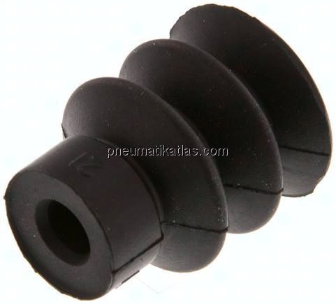 Balgsauger, 2,5-fach, Ø 18x8mm, NBR (60A), schwarz