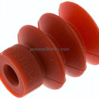 Balgsauger, 2,5-fach, Ø 18x8mm, Silikon (60A), rot